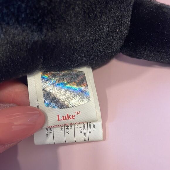 1999 Original Ty Beanie Baby Luke the Black Lab NWT excellent Used Condition 6” - Picture 9 of 11